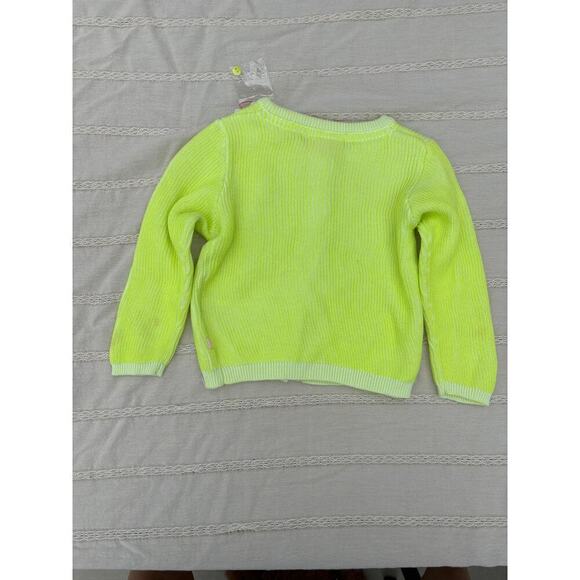 NWT Neon Yellow‎ Baby Cardigan, Ribbed, Soft, Size 12 Months - Picture 2 of 6